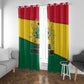 Ghana Republic Day Window Curtain Ghanaian Pride Flag Colors With Coat Of Arms And Black Star