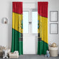 Ghana Republic Day Window Curtain Ghanaian Pride Flag Colors With Coat Of Arms And Black Star