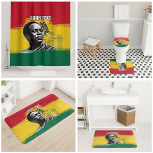 Personalized Ghana Republic Day Bathroom Set Kwame Nkrumah Vintage Portrait Art - July 1st Theme