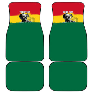 Personalized Ghana Republic Day Car Mats Kwame Nkrumah Vintage Portrait Art - July 1st Theme
