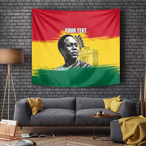 Personalized Ghana Republic Day Tapestry Kwame Nkrumah Vintage Portrait Art - July 1st Theme