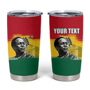 Personalized Ghana Republic Day Tumbler Cup Kwame Nkrumah Vintage Portrait Art - July 1st Theme