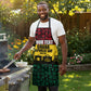 Personalized Ghana Republic Day Apron Adinkra Pattern Heritage Silhouette African Culture Art
