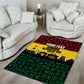 Personalized Ghana Republic Day Area Rug Adinkra Pattern Heritage Silhouette African Culture Art