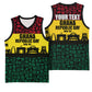 Personalized Ghana Republic Day Basketball Jersey Adinkra Pattern Heritage Silhouette African Culture Art