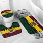Personalized Ghana Republic Day Bathroom Set Adinkra Pattern Heritage Silhouette African Culture Art