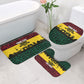 Personalized Ghana Republic Day Bathroom Set Adinkra Pattern Heritage Silhouette African Culture Art