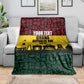 Personalized Ghana Republic Day Blanket Adinkra Pattern Heritage Silhouette African Culture Art