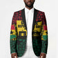 Personalized Ghana Republic Day Blazer Adinkra Pattern Heritage Silhouette African Culture Art