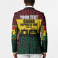 Personalized Ghana Republic Day Blazer Adinkra Pattern Heritage Silhouette African Culture Art