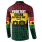 Personalized Ghana Republic Day Button Sweatshirt Adinkra Pattern Heritage Silhouette African Culture Art