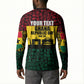 Personalized Ghana Republic Day Button Sweatshirt Adinkra Pattern Heritage Silhouette African Culture Art