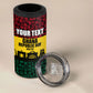 Personalized Ghana Republic Day 4 in 1 Can Cooler Tumbler Adinkra Pattern Heritage Silhouette African Culture Art