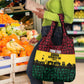 Personalized Ghana Republic Day Grocery Bag Adinkra Pattern Heritage Silhouette African Culture Art