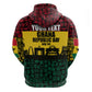 Personalized Ghana Republic Day Hoodie Adinkra Pattern Heritage Silhouette African Culture Art