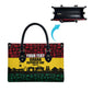 Personalized Ghana Republic Day Leather Bag Adinkra Pattern Heritage Silhouette African Culture Art