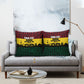 Personalized Ghana Republic Day Pillow Cover Adinkra Pattern Heritage Silhouette African Culture Art