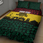 Personalized Ghana Republic Day Quilt Bed Set Adinkra Pattern Heritage Silhouette African Culture Art