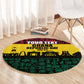 Personalized Ghana Republic Day Round Carpet Adinkra Pattern Heritage Silhouette African Culture Art