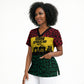 Personalized Ghana Republic Day Scrub Top Adinkra Pattern Heritage Silhouette African Culture Art