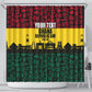 Personalized Ghana Republic Day Shower Curtain Adinkra Pattern Heritage Silhouette African Culture Art