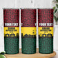 Personalized Ghana Republic Day Skinny Tumbler Adinkra Pattern Heritage Silhouette African Culture Art