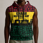Personalized Ghana Republic Day Sleeveless Hoodie Adinkra Pattern Heritage Silhouette African Culture Art