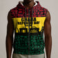 Personalized Ghana Republic Day Sleeveless Zip Hoodie Adinkra Pattern Heritage Silhouette African Culture Art