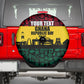 Personalized Ghana Republic Day Spare Tire Cover Adinkra Pattern Heritage Silhouette African Culture Art