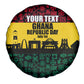 Personalized Ghana Republic Day Spare Tire Cover Adinkra Pattern Heritage Silhouette African Culture Art