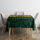 Personalized Ghana Republic Day Tablecloth Adinkra Pattern Heritage Silhouette African Culture Art