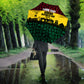 Personalized Ghana Republic Day Umbrella Adinkra Pattern Heritage Silhouette African Culture Art