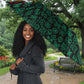 Personalized Ghana Republic Day Umbrella Adinkra Pattern Heritage Silhouette African Culture Art