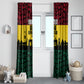 Personalized Ghana Republic Day Window Curtain Adinkra Pattern Heritage Silhouette African Culture Art