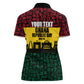 Personalized Ghana Republic Day Women Polo Shirt Adinkra Pattern Heritage Silhouette African Culture Art