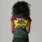 Personalized Ghana Republic Day Women V-Neck T-Shirt Adinkra Pattern Heritage Silhouette African Culture Art
