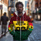 Personalized Ghana Republic Day Zip Hoodie Adinkra Pattern Heritage Silhouette African Culture Art