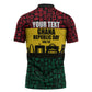 Personalized Ghana Republic Day Zipper Polo Shirt Adinkra Pattern Heritage Silhouette African Culture Art