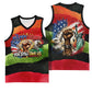 Happy 250th You Still Owe Us Black Pride Basketball Jersey Pan African Flag Broken Chains - Statue Of Liberty