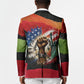 Happy 250th You Still Owe Us Black Pride Blazer Pan African Flag Broken Chains - Statue Of Liberty