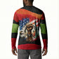 Happy 250th You Still Owe Us Black Pride Button Sweatshirt Pan African Flag Broken Chains - Statue Of Liberty