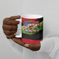 Happy 250th You Still Owe Us Black Pride Ceramic Mug Pan African Flag Broken Chains - Statue Of Liberty