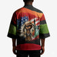 Happy 250th You Still Owe Us Black Pride Kimono Pan African Flag Broken Chains - Statue Of Liberty
