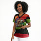 Happy 250th You Still Owe Us Black Pride Scrub Top Pan African Flag Broken Chains - Statue Of Liberty