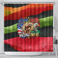 Happy 250th You Still Owe Us Black Pride Shower Curtain Pan African Flag Broken Chains - Statue Of Liberty