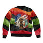 Happy 250th You Still Owe Us Black Pride Sleeve Zip Bomber Jacket Pan African Flag Broken Chains - Statue Of Liberty
