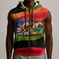 Happy 250th You Still Owe Us Black Pride Sleeveless Zip Hoodie Pan African Flag Broken Chains - Statue Of Liberty