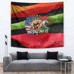 Happy 250th You Still Owe Us Black Pride Tapestry Pan African Flag Broken Chains - Statue Of Liberty
