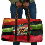 Happy 250th You Still Owe Us Black Pride Travel Bag Pan African Flag Broken Chains - Statue Of Liberty