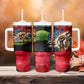 Happy 250th You Still Owe Us Black Pride Tumbler With Handle Pan African Flag Broken Chains - Statue Of Liberty
